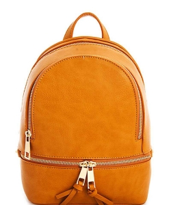 Fashion zipper Cute Backpack LP1082 MUSTARD